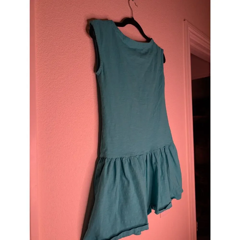Kate Spade New York Short Ruffle Dress 14 Bow Preppy Babydoll Teal Designer Plus